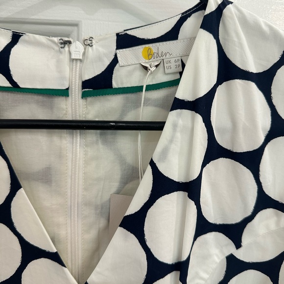 Boden Polka Dot Belted Midi Dress - Picture 2 of 4